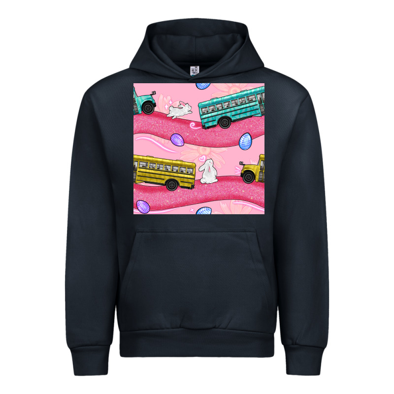 Easter School Bus Seamless Pattern Urban Hoodie by BundleAndBundleShop | Teevron