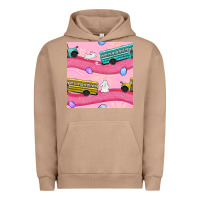Pigment Burro Easter School Bus Seamless Pattern Urban Hoodie - BundleAndBundleShop