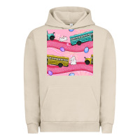 Pigment French Oak Easter School Bus Seamless Pattern Urban Hoodie - BundleAndBundleShop