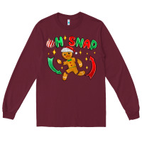 Burgundy oh snap with gingerbread Long Sleeve Tee - MaliasSmallBusiness