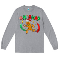 Heather Grey oh snap with gingerbread Long Sleeve Tee - MaliasSmallBusiness