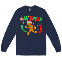 Navy oh snap with gingerbread Long Sleeve Tee - MaliasSmallBusiness