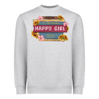 Heather Grey welcome to the fabulous happy girl avenue Heavyweight Sweatshirt - MaliasSmallBusiness