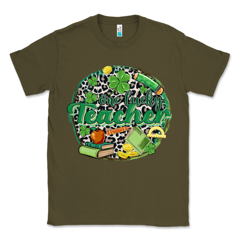 One Lucky Teacher Classic Tee by MaliasSmallBusiness | Teevron