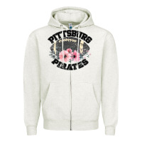 Oatmeal Heather Pittsburg Pirates Zipper Hoodie - Bettercallsaul