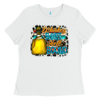 White whiskey bent hell bound Ladies Tee - CowhideDigitalArt