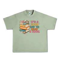 Oil Green it's a good day to read a book Urban Heavy Tee - MaliasSmallBusiness