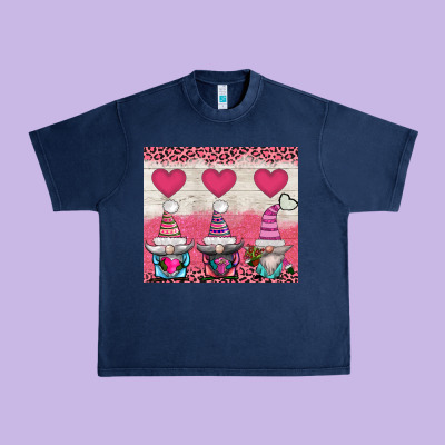 V.d 3 Gnomes And Hearts Urban Heavy Tee Designed By Adodesignshop