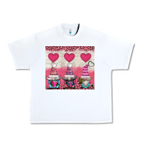 White v.d 3 gnomes and hearts Urban Heavy Tee - AdoDesignShop