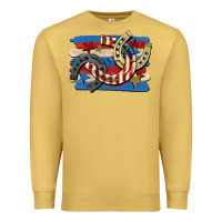 Antique Gold 4th of july horseshoe Premium Sweatshirt - CowGirlArtShop