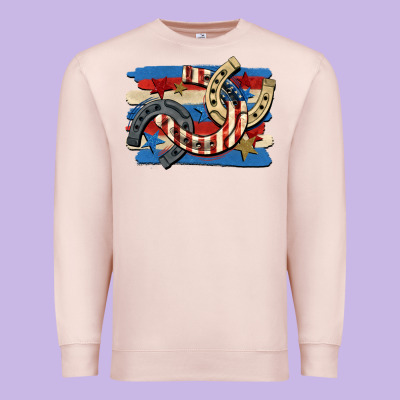 4th Of July Horseshoe Premium Sweatshirt Designed By Cowgirlartshop