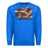 True Royal 4th of july horseshoe Premium Sweatshirt - CowGirlArtShop