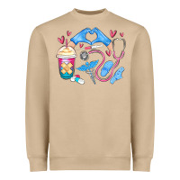 Mushroom nurse life Heavyweight Sweatshirt - MaliasSmallBusiness