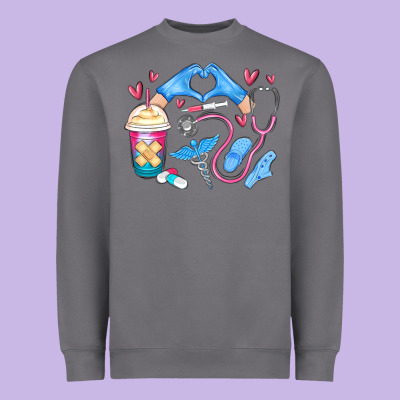 Nurse Life Heavyweight Sweatshirt Designed By Maliassmallbusiness