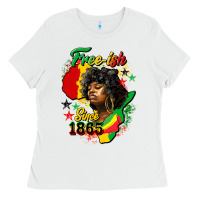 White free ish since 1865 Ladies Tee - HRA Design Shop