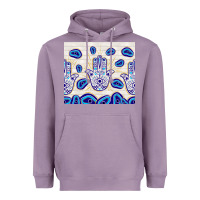 Lavender evil eyes with white wooden pattern Heavyweight Hoodie - TumblerDesignByShophia