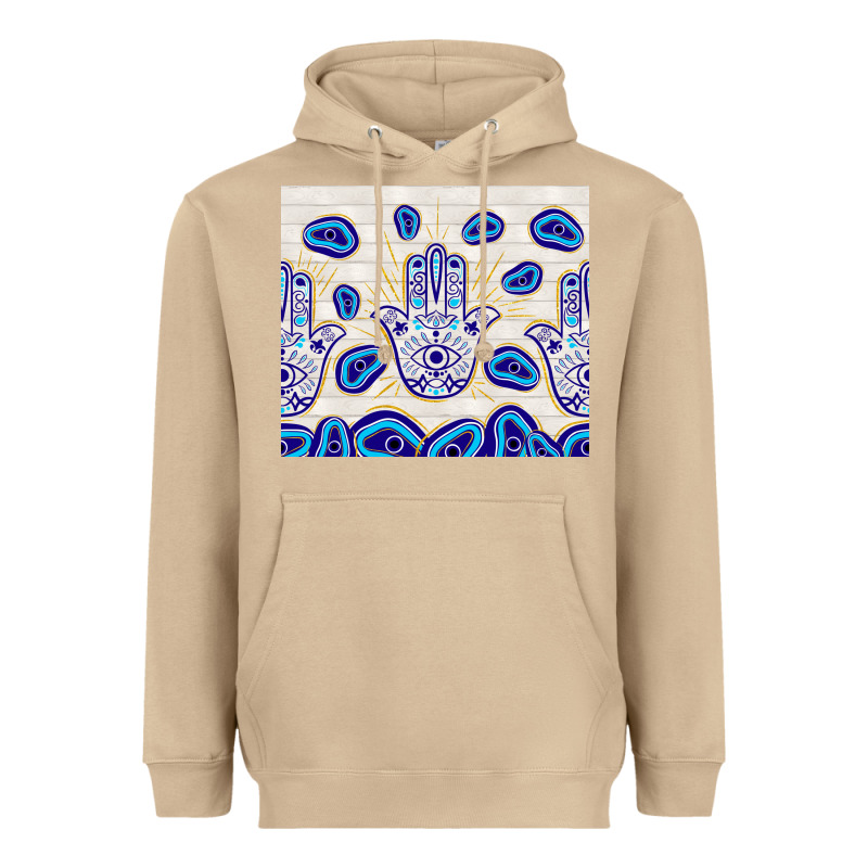 Evil Eyes With White Wooden Pattern Heavyweight Hoodie by TumblerDesignByShophia | Teevron