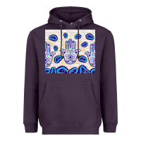 Plum evil eyes with white wooden pattern Heavyweight Hoodie - TumblerDesignByShophia