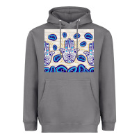 Storm evil eyes with white wooden pattern Heavyweight Hoodie - TumblerDesignByShophia