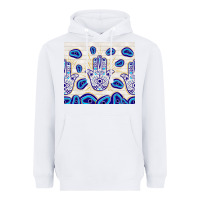 White evil eyes with white wooden pattern Heavyweight Hoodie - TumblerDesignByShophia