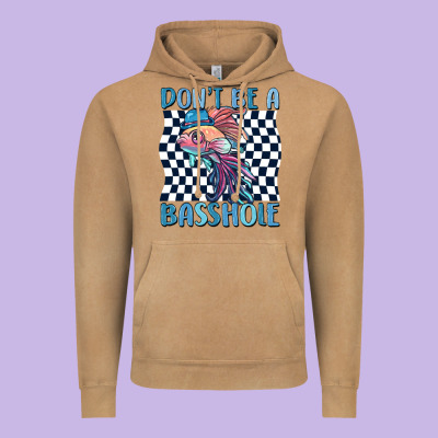 Dont Be A Basshole Vintage Hoodie Designed By Maliassmallbusiness