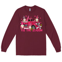 Burgundy tis the season Long Sleeve Tee - MaliasSmallBusiness