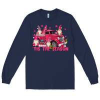 Navy tis the season Long Sleeve Tee - MaliasSmallBusiness