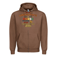 Chestnut Never Underestimate A Nurse Zipper Hoodie - Bettercallsaul