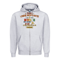 Heather Grey Never Underestimate A Nurse Zipper Hoodie - Bettercallsaul