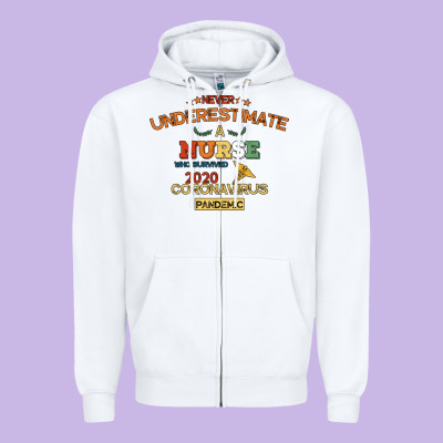 Never Underestimate A Nurse Zipper Hoodie Designed By Bettercallsaul