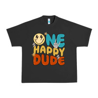 Pigment Black one happy dude Urban Heavy Tee - MaliasSmallBusiness