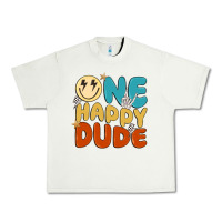 Pistachio one happy dude Urban Heavy Tee - MaliasSmallBusiness