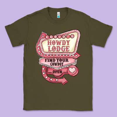 Cupids Howdy Lodge Find Your Cowboy Open Classic Tee Designed By Maliassmallbusiness