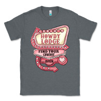 Charcoal Heather cupids howdy lodge find your cowboy open Classic Tee - MaliasSmallBusiness