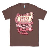 Chestnut cupids howdy lodge find your cowboy open Classic Tee - MaliasSmallBusiness