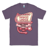 Lavender cupids howdy lodge find your cowboy open Classic Tee - MaliasSmallBusiness