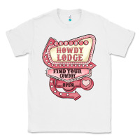 White cupids howdy lodge find your cowboy open Classic Tee - MaliasSmallBusiness