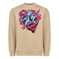 Mushroom lets go girls pink Heavyweight Sweatshirt - NancyCooperArtShop