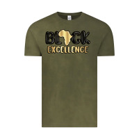 Vintage Olive black excellence Vintage Tee - MaliasSmallBusiness