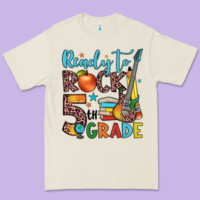 Ready To Rock 5th Grade Premium Tee Designed By Jahusdesignshop