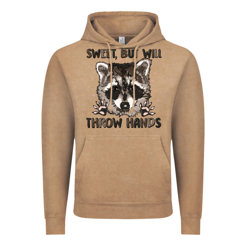 Sweet But Will Throw Hands Vintage Hoodie by MaliasSmallBusiness | Teevron