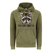 Vintage Olive sweet but will throw hands Vintage Hoodie - MaliasSmallBusiness