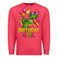 Cardinal 6th birthday girl t rex pink Premium Sweatshirt - CowGirlArtShop