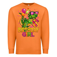 Carrot 6th birthday girl t rex pink Premium Sweatshirt - CowGirlArtShop