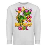 Dove Grey 6th birthday girl t rex pink Premium Sweatshirt - CowGirlArtShop