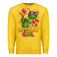 Lemon 6th birthday girl t rex pink Premium Sweatshirt - CowGirlArtShop