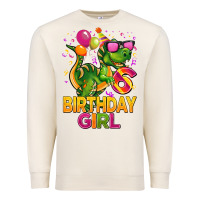 Sandshell 6th birthday girl t rex pink Premium Sweatshirt - CowGirlArtShop