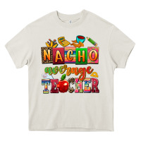 Cream nacho average teacher Heavy Core Tee - AdoDesignShop