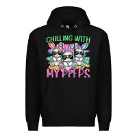 Black chilling with my peeps easter bunnies cowgirl cowg Premium Hoodie - CowGirlArtShop