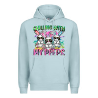 Blue Mist chilling with my peeps easter bunnies cowgirl cowg Premium Hoodie - CowGirlArtShop